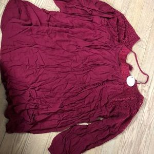 Loose fitting, red mini dress